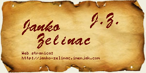 Janko Zelinac vizit kartica
